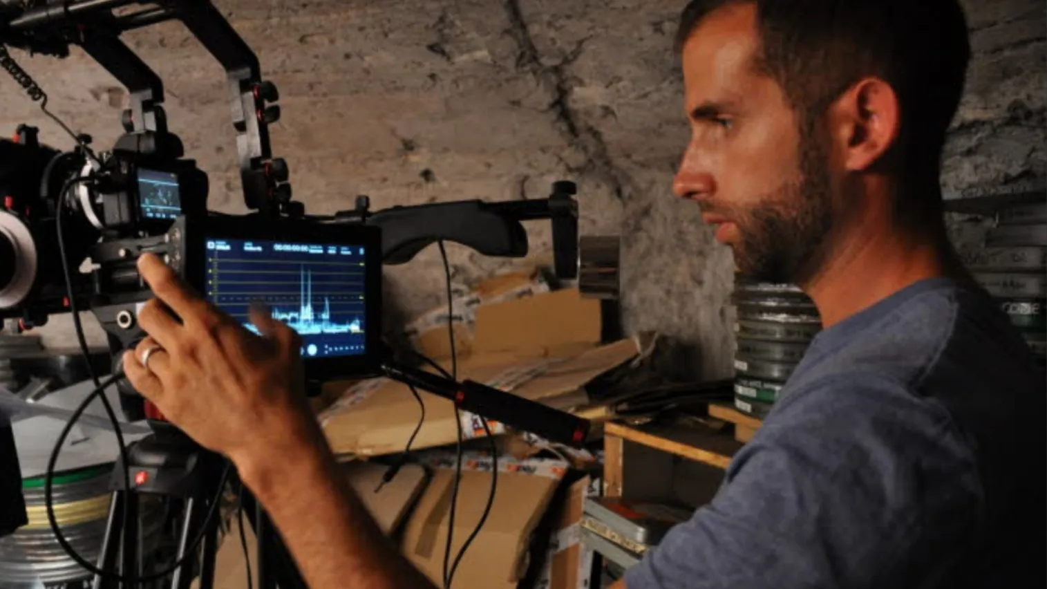 Yohann Hideux — Entre les bobines de film, en tournage